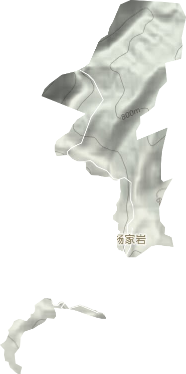 楊家?guī)r街道地形圖