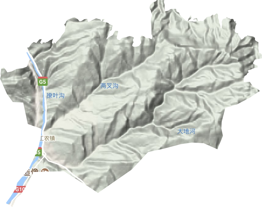 工農(nóng)鎮(zhèn)地形圖