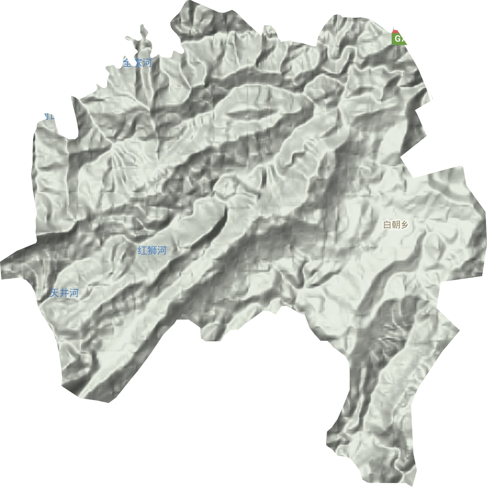 白朝鄉地形圖