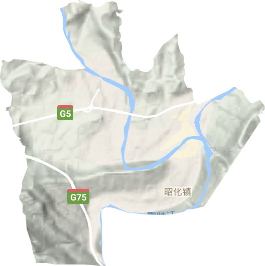 昭化鎮地形圖
