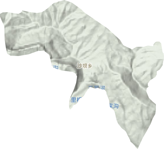 沙壩鄉地形圖