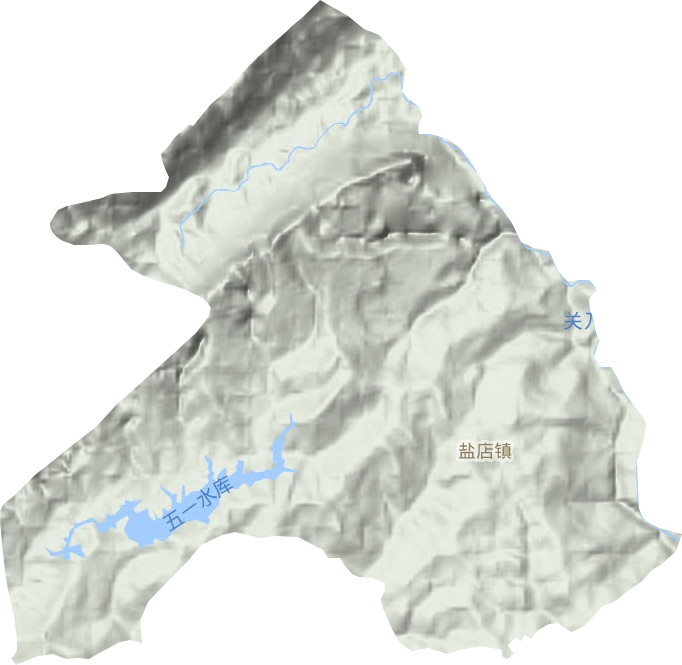 鹽店鎮(zhèn)地形圖