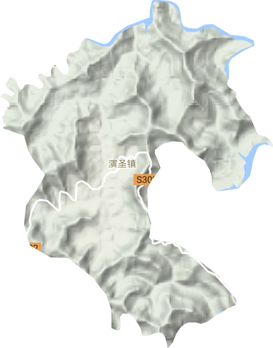 演圣鎮(zhèn)地形圖