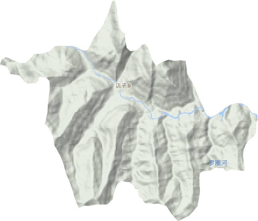 店子鄉(xiāng)地形圖