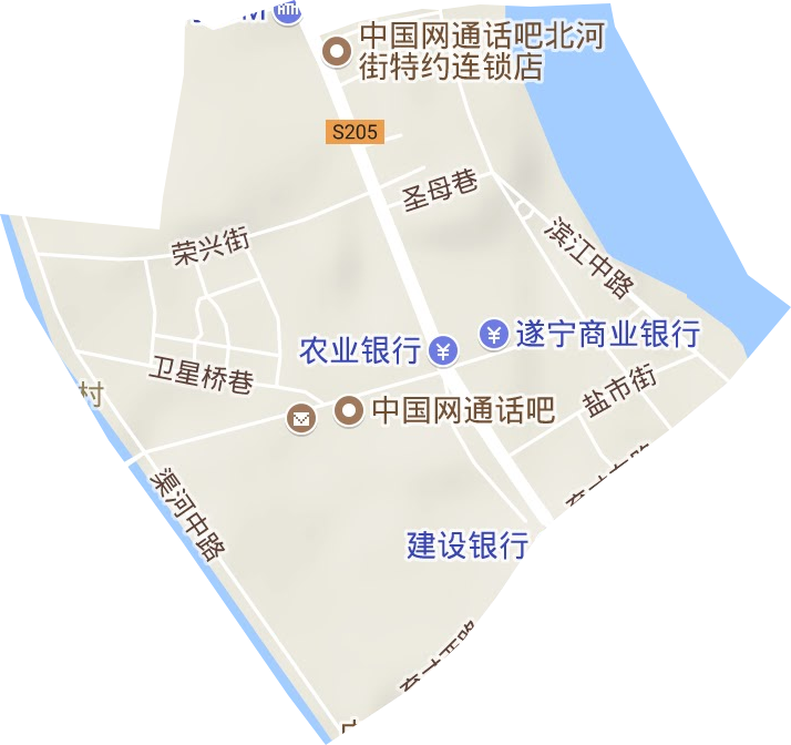 育才路街道地形圖