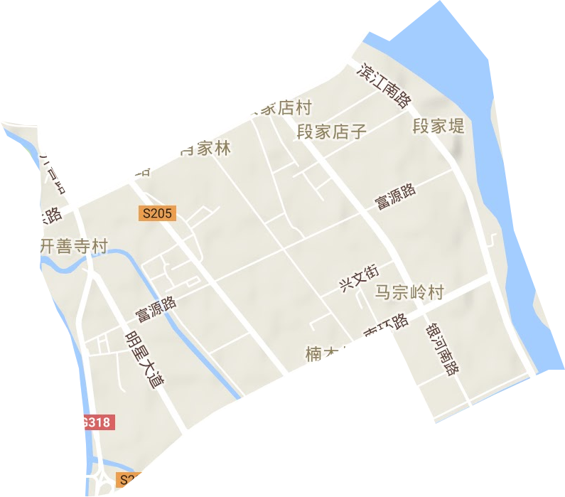 富源路街道地形圖
