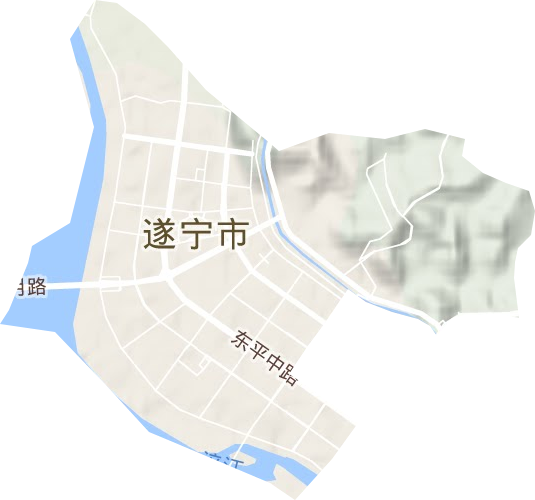 慈音街道地形圖