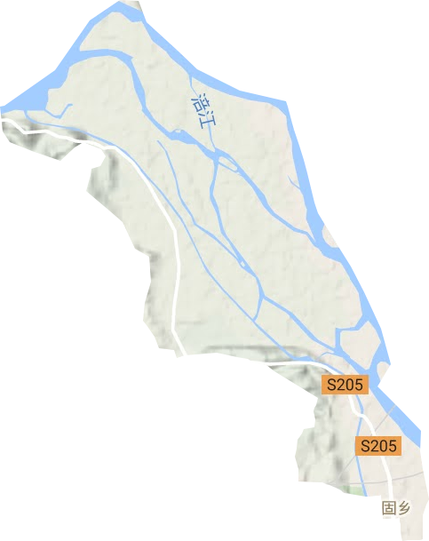 九蓮街道地形圖