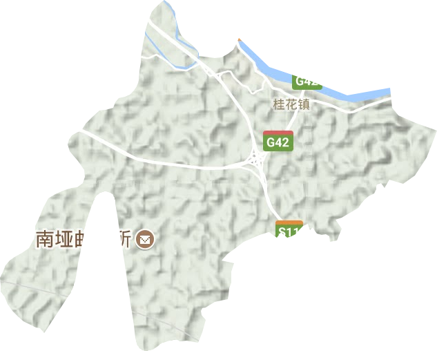 桂花鎮(zhèn)地形圖
