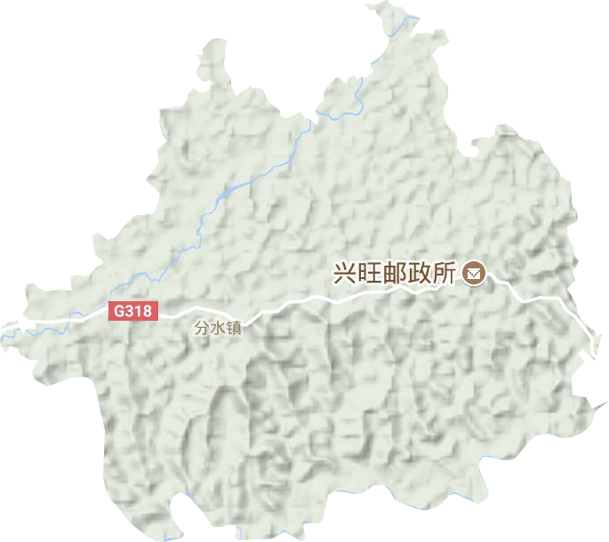 分水鎮(zhèn)地形圖