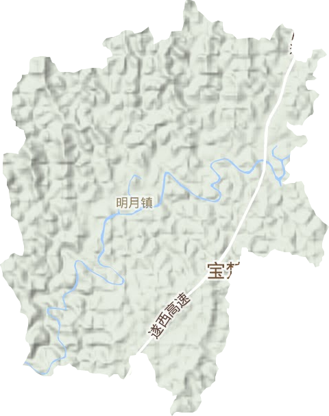 明月鎮(zhèn)地形圖