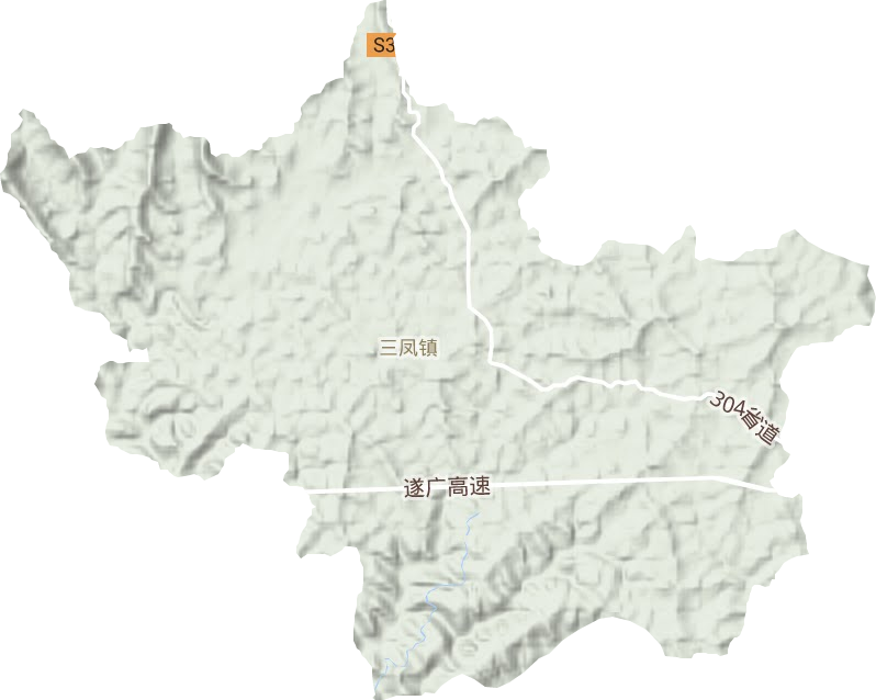三鳳鎮(zhèn)地形圖