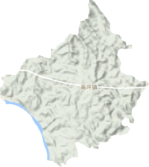 高坪鎮地形圖