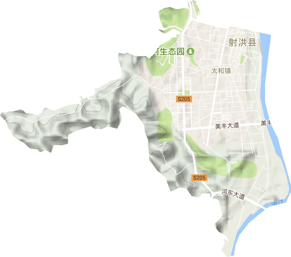 子昂街道地形圖