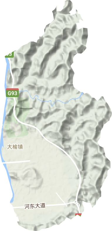 大榆鎮(zhèn)地形圖