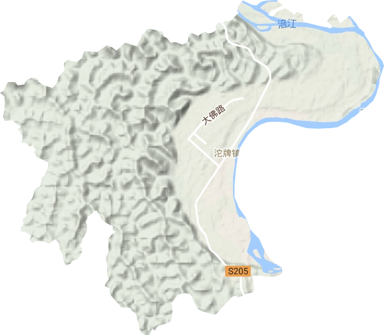 沱牌鎮(zhèn)地形圖