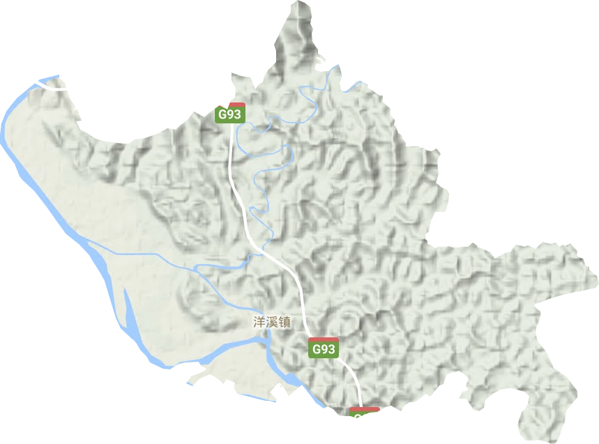洋溪鎮(zhèn)地形圖