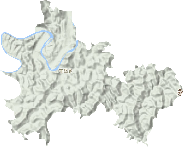 東岳鄉(xiāng)地形圖