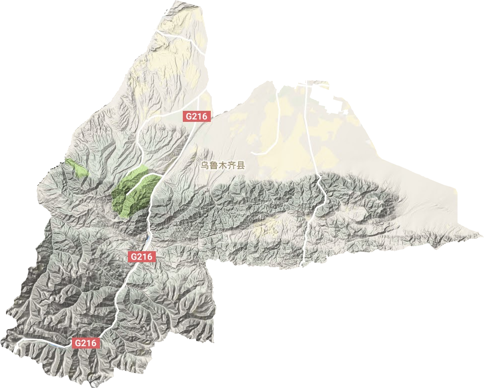 烏魯木齊縣地形圖