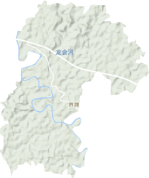 界牌鎮(zhèn)地形圖