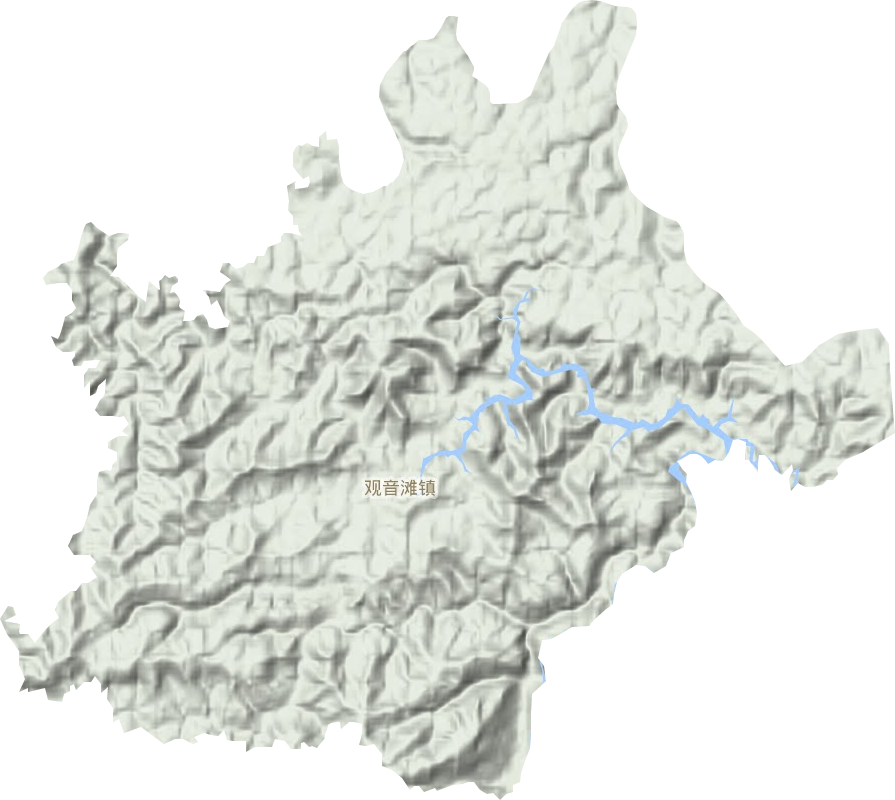 觀英灘鎮(zhèn)地形圖