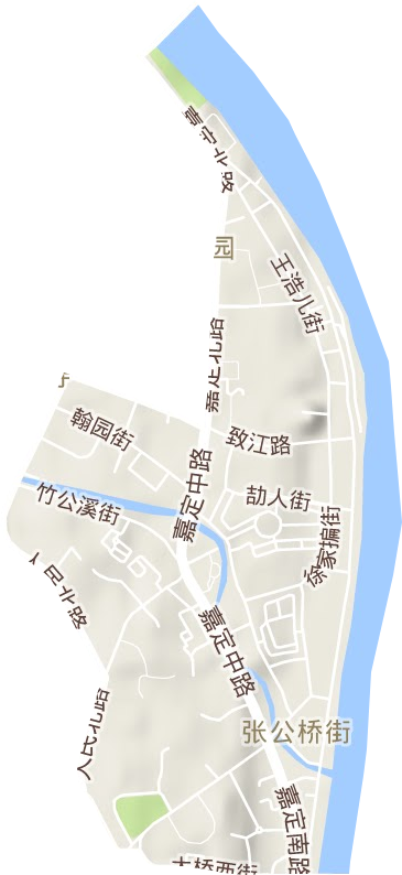 張公橋街道地形圖