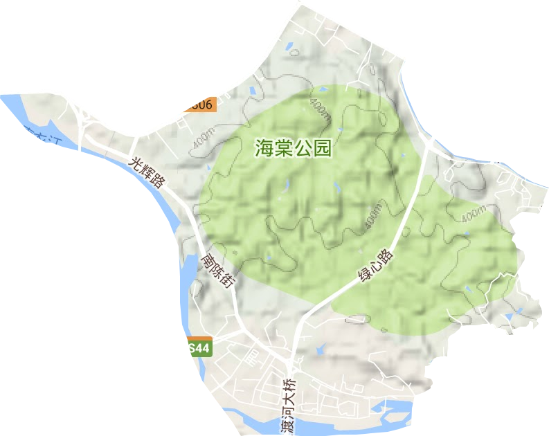 肖壩街道地形圖