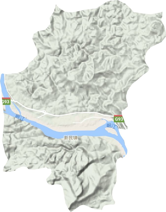 新民鎮(zhèn)地形圖