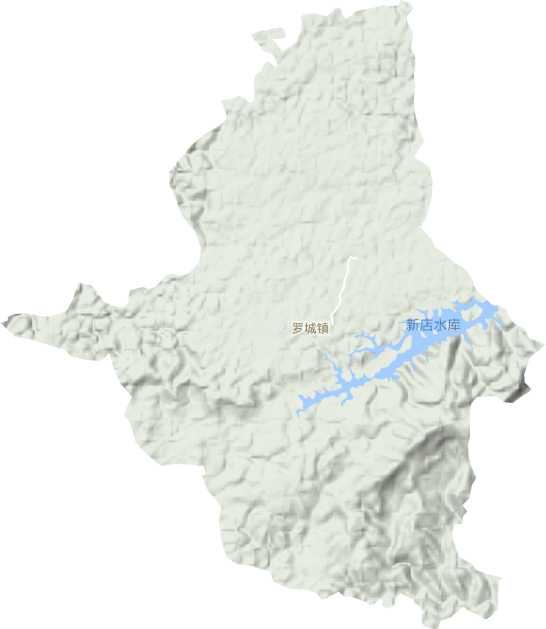 羅城鎮地形圖