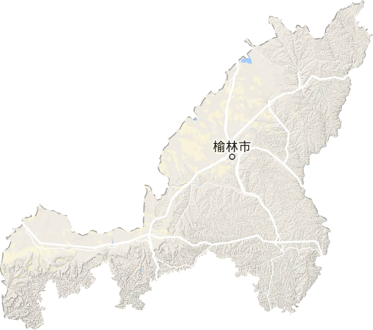 榆林市地形圖