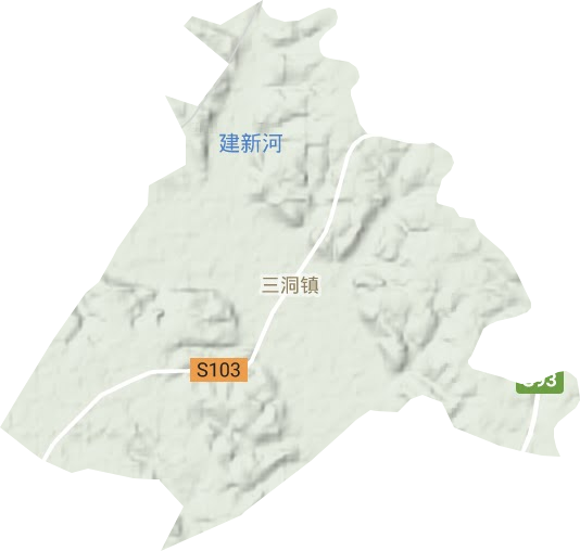 三洞鎮地形圖