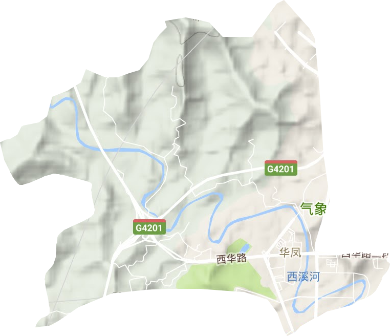 華鳳街道地形圖