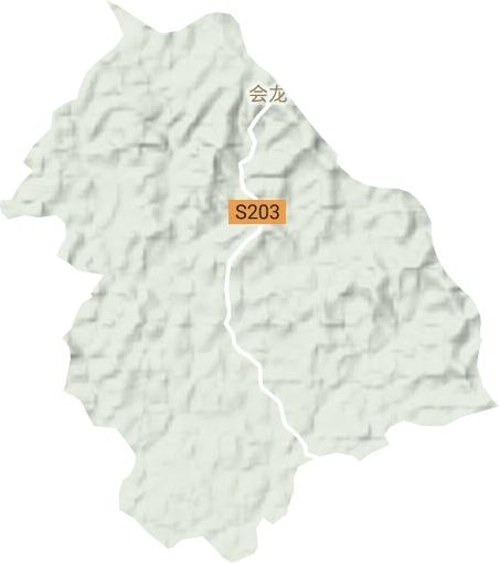 會(huì)龍鎮(zhèn)地形圖