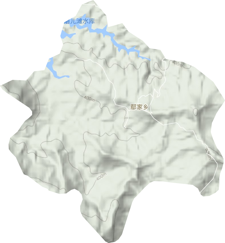 鄢家鄉地形圖