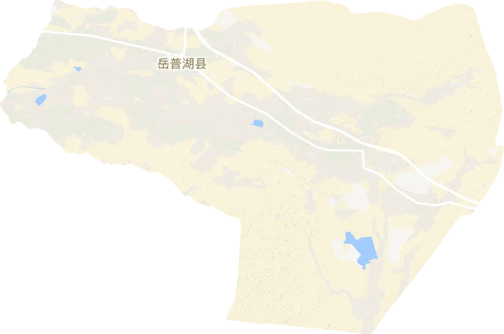 岳普湖縣地形圖