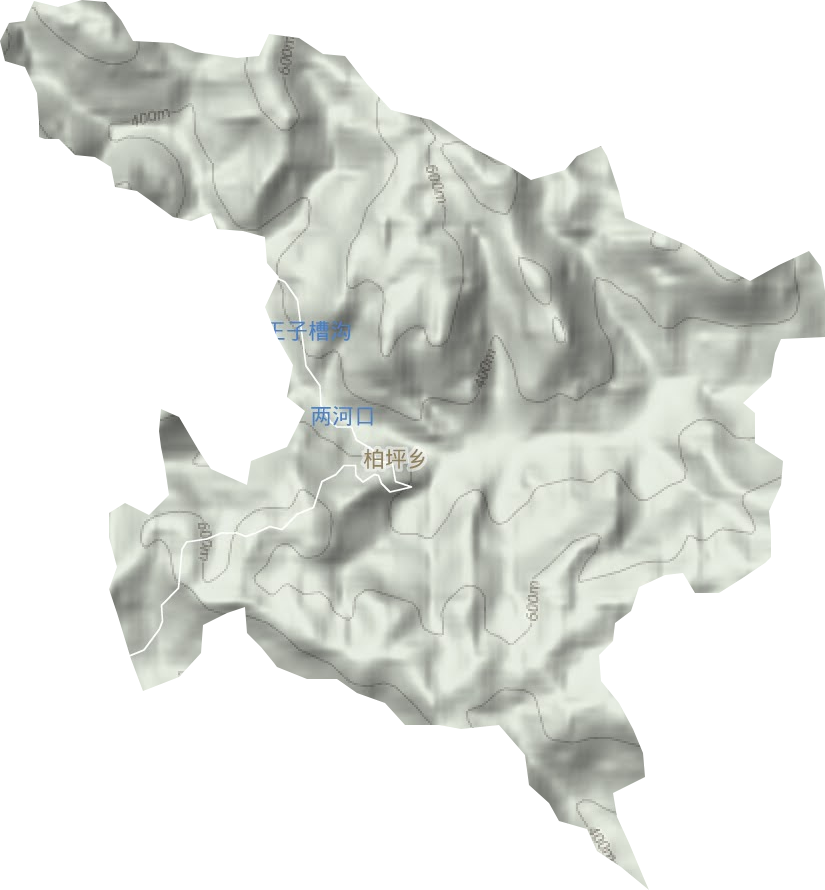 柏坪鄉(xiāng)地形圖