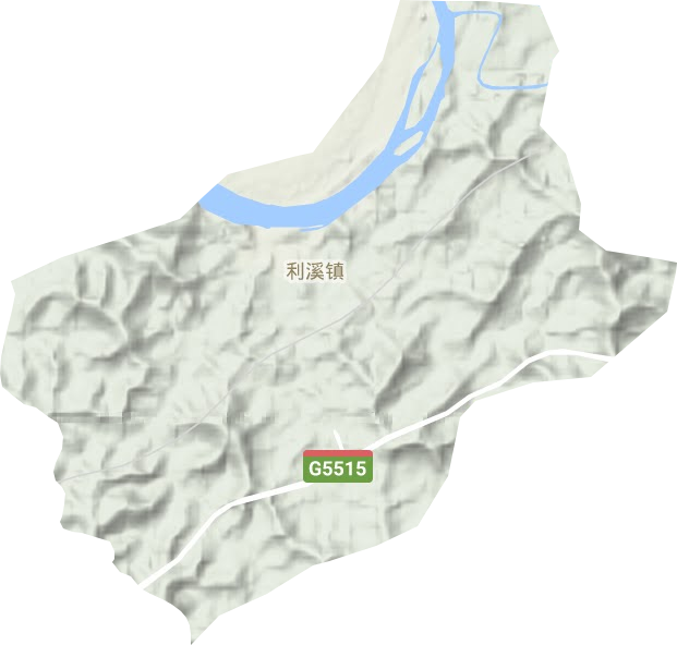 利溪鎮(zhèn)地形圖