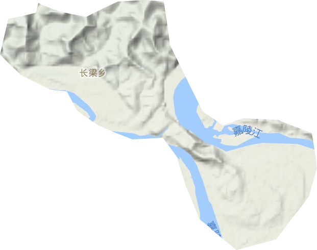 長梁鄉地形圖