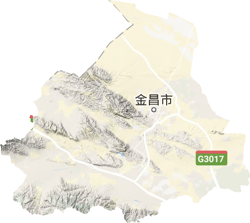 金昌市地形圖