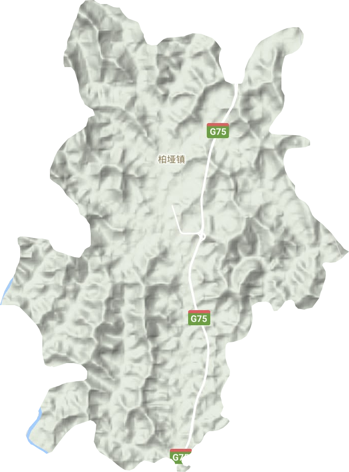 柏埡鎮(zhèn)地形圖