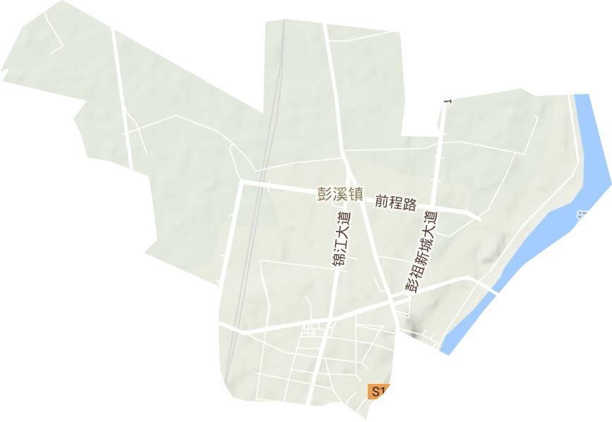 彭溪鎮地形圖