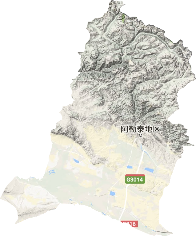 阿勒泰市地形圖