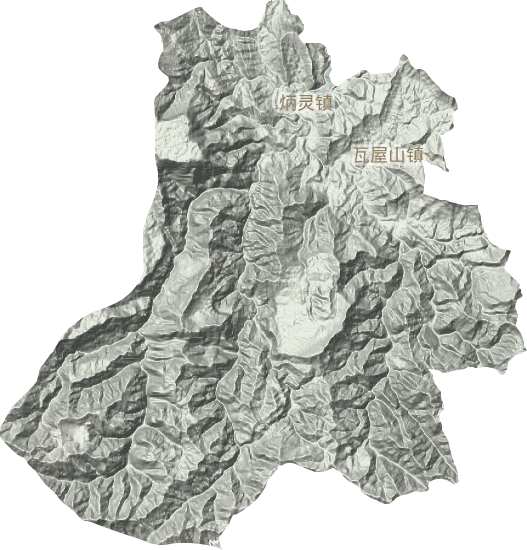 瓦屋山鎮地形圖