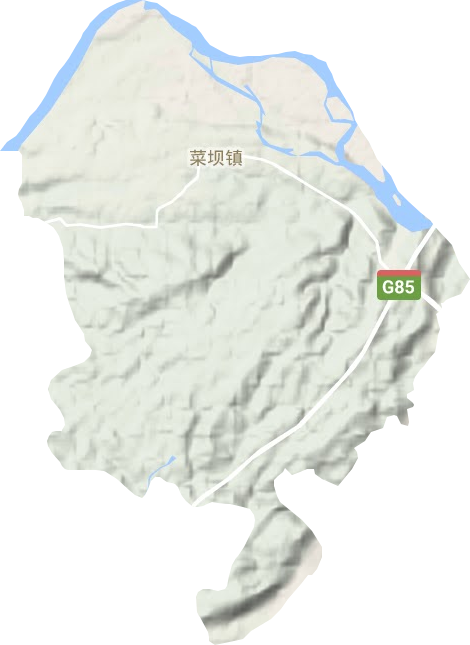 菜壩鎮地形圖