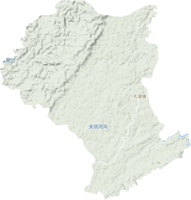 孔灘鎮地形圖