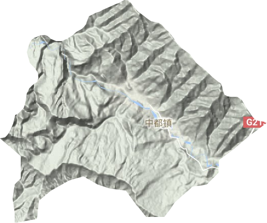 中都鎮(zhèn)地形圖