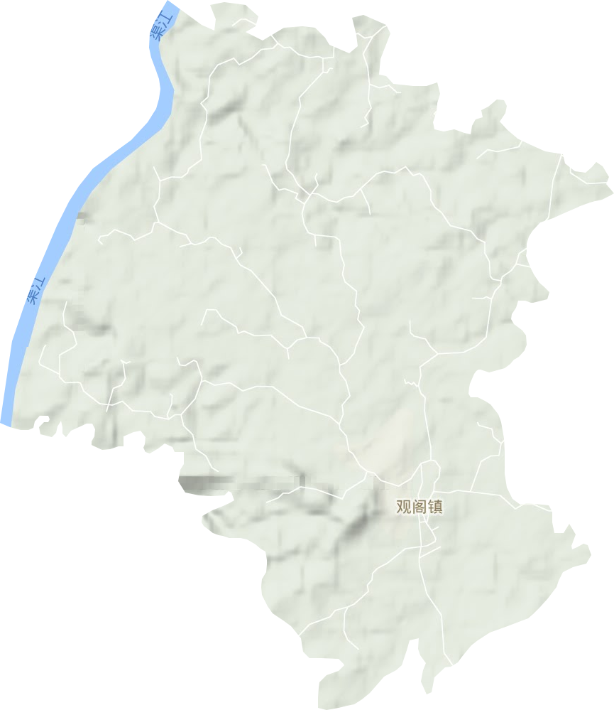 觀閣鎮(zhèn)地形圖