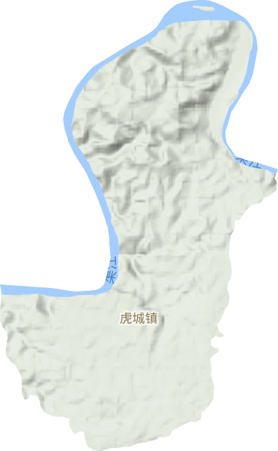 虎城鄉地形圖