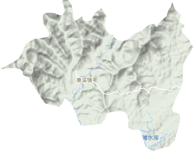 秦溪鎮地形圖