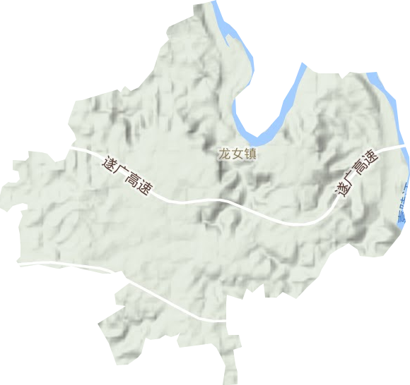 龍女鎮地形圖